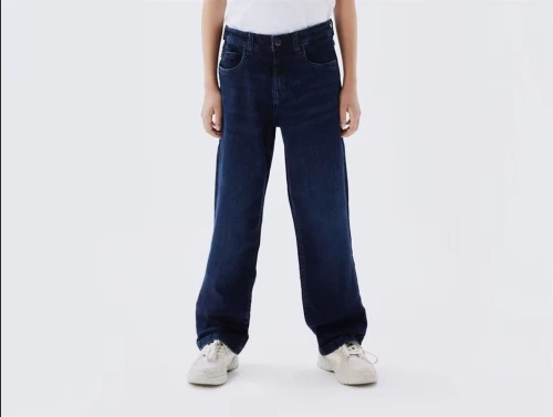 Name It dark blue denim straight jeans